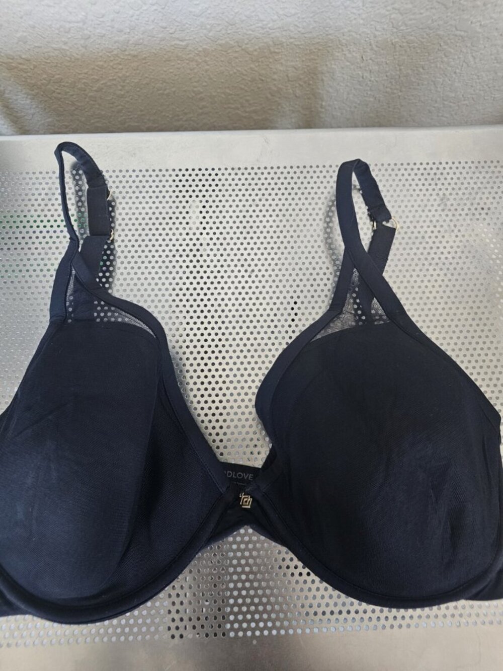 Third Love 24/7 Classic Contour Plunge Bra Black Women's Size 34F Underwired